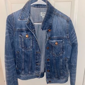 j crew dark wash denim jacket size small